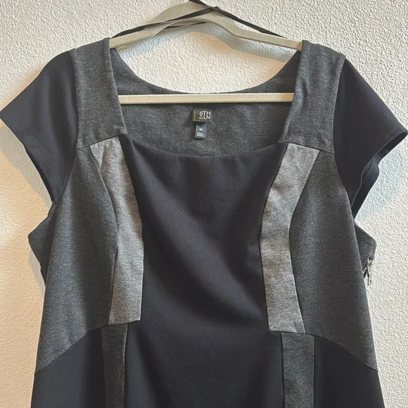 6th & LN Lane Bryant Colorblocked Pencil Dress - Picture 3 of 8